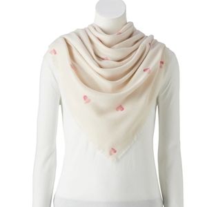 LC Confetti Hearts Square Scarf